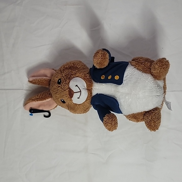 Kohl’s Cares Peter Rabbit Brown and White Plush Bunny 11” Blue Jacket - Picture 1 of 8